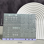 Extra-Large Stamping Plate Collection -Cute Cartoon Punk Graffiti Minimalist Futuristic Style Nail Art for DIY Manicure Salon Design Supplies Tools