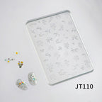 Flower Silicone Mold - Shallow Groove for 3D Effect Embossed Stickers, Nail Art Decoration Carving Templates for DIY Precise Pattern
