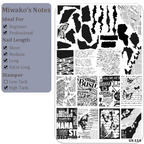 Words Stamping Plate - Gothic Cute Font Text Letter Nail Art for DIY Manicure Salon Design Supplies Tools