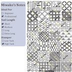 Lines Stamping Plate -Curves Water Ripples Cute-style Nail Art for DIY Manicure Salon Design Supplies Tools