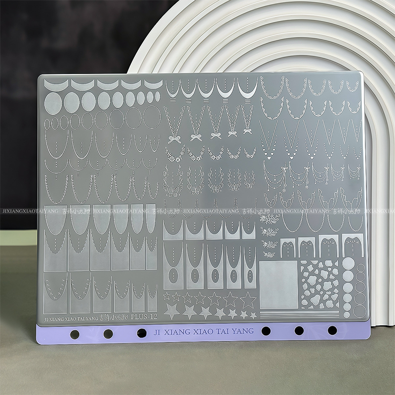 Extra-Large Stamping Plate Collection -Cute Cartoon Punk Graffiti Minimalist Futuristic Style Nail Art for DIY Manicure Salon Design Supplies Tools