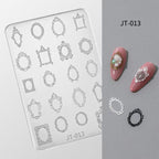 Palace Silicone Mold - Shallow Groove for 3D Effect Embossed Stickers, Nail Art Decoration Carving Templates for DIY Precise Pattern