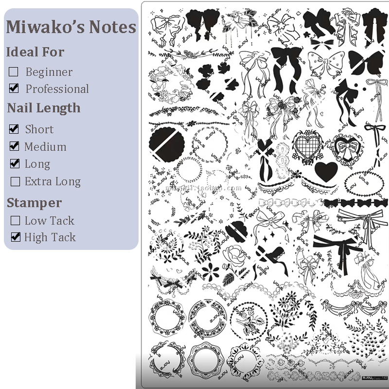 Cute Collage Stamping Plate - Korean style Nail Art for DIY Manicure Salon Design Supplies Tools