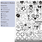 Cute Collage Stamping Plate - Korean style Nail Art for DIY Manicure Salon Design Supplies Tools