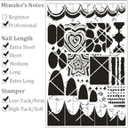 French Tip Stamping Plate - Deep Round Almond Nail Art for DIY Manicure Salon Design Supplies Tools