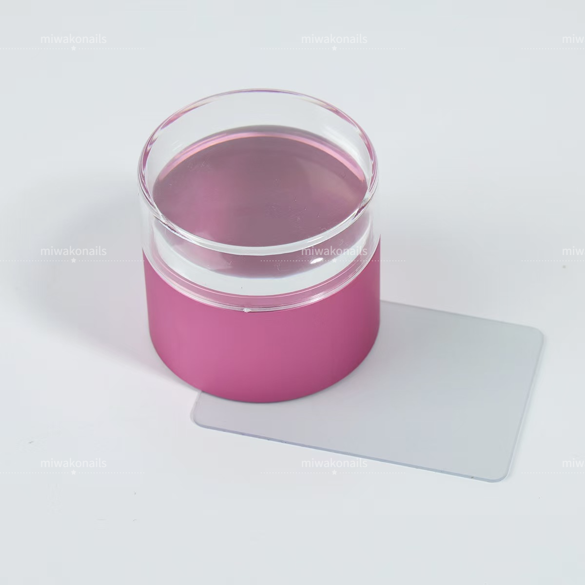 Stamper for Professional - High Tack Ultra Elastic 40mm Wider Lager Silicone with Cap, Aluminum Body, No Misplacement for Stamping DIY, French Tip