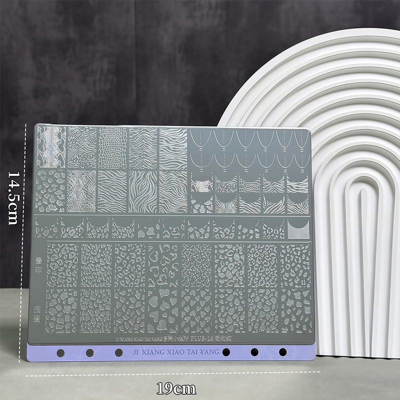 Extra-Large Stamping Plate Collection -Cute Cartoon Punk Graffiti Minimalist Futuristic Style Nail Art for DIY Manicure Salon Design Supplies Tools