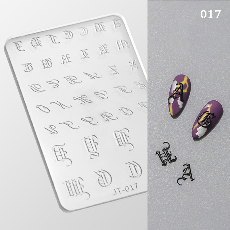 Halloween Silicone Mold - Shallow Groove for 3D Effect Embossed Stickers, Nail Art Decoration Carving Templates for DIY Precise Pattern