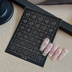 Flower Nail Stencils Stickers for Nail Art Hollow Nail Guides Decals Templates Supplies