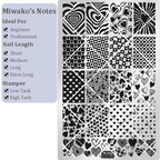 Heart Stamping Plate - Collage Cute Style Nail Art for DIY Manicure Salon Design Supplies Tools