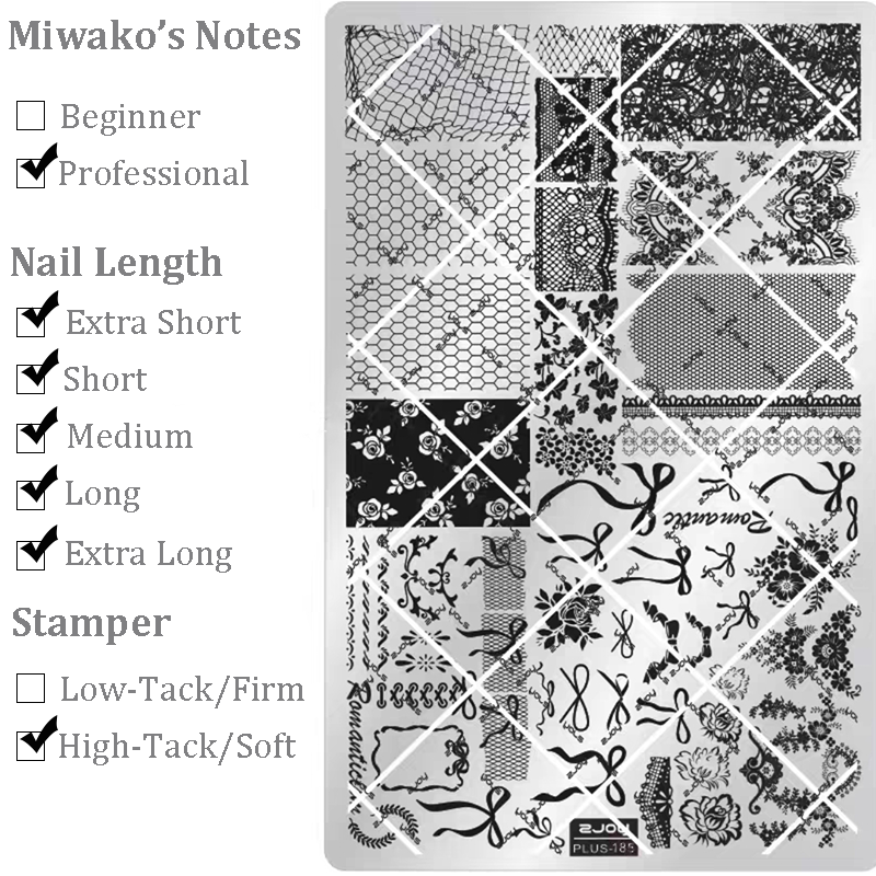 Fabric Stamping Plate - Lace Woolen Nail Art for DIY Manicure Salon Design Supplies Tools
