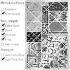 Bow Stamping Plate - Collage Cute Style Nail Art for DIY Manicure Salon Design Supplies Tools