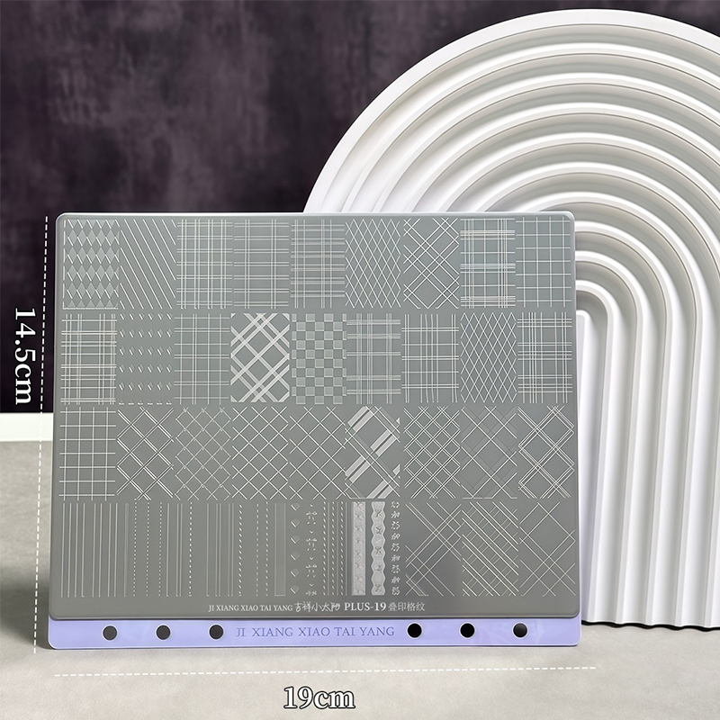 Extra-Large Stamping Plate Collection -Cute Cartoon Punk Graffiti Minimalist Futuristic Style Nail Art for DIY Manicure Salon Design Supplies Tools