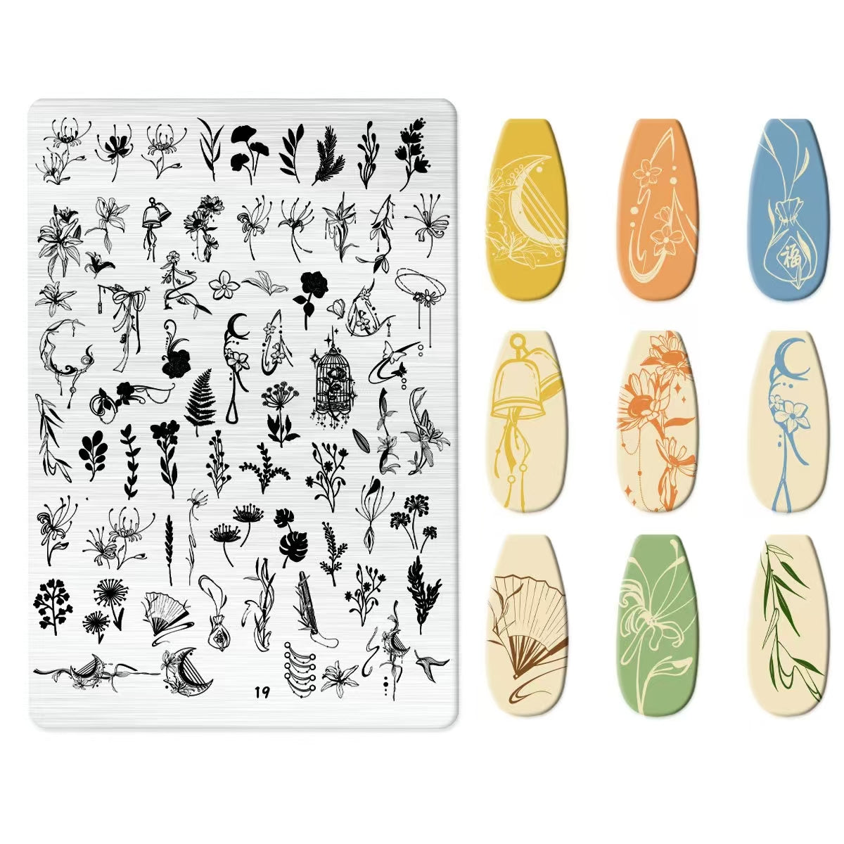 Flowers Theme Nail Art Stamping Plate for DIY Manicure Salon Design Supplies Tools