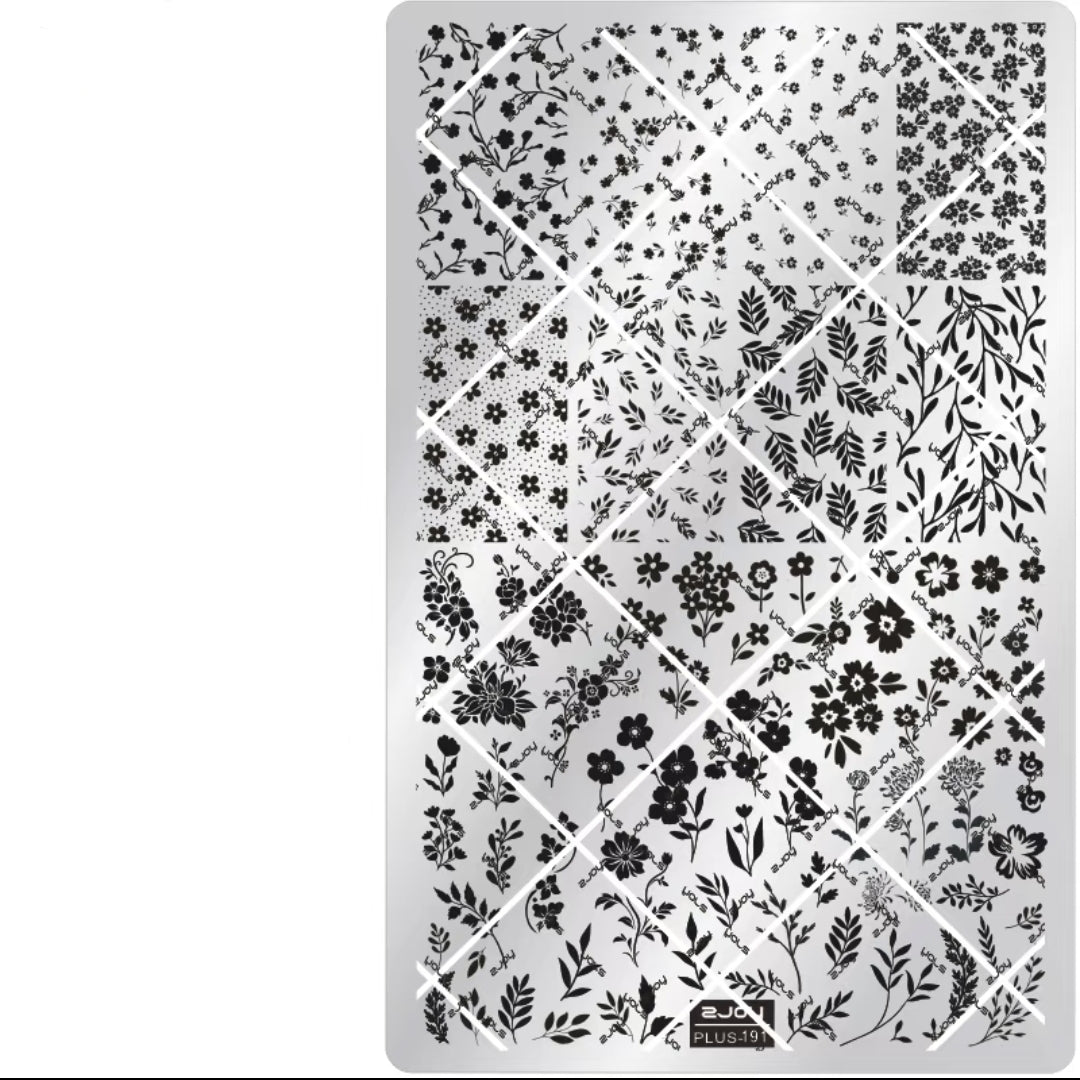 Flowers Theme Nail Art Stamping Plate for DIY Manicure Salon Design Supplies Tools