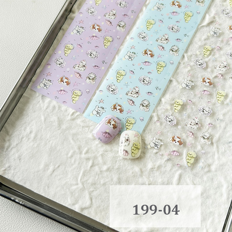 Cute Foil Transfer -1 Roll, 10 Rolls/1 Box Cream Color Korean Collage Nail Art Decals for DIY Decorations Supplies Design