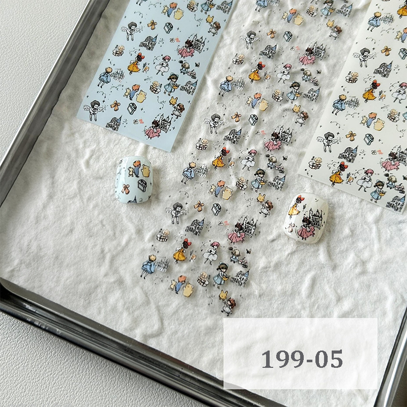 Cute Foil Transfer -1 Roll, 10 Rolls/1 Box Cream Color Korean Collage Nail Art Decals for DIY Decorations Supplies Design