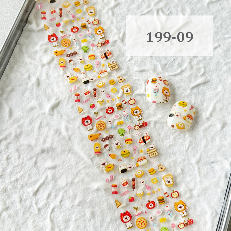 Cute Foil Transfer -1 Roll, 10 Rolls/1 Box Cream Color Korean Collage Nail Art Decals for DIY Decorations Supplies Design