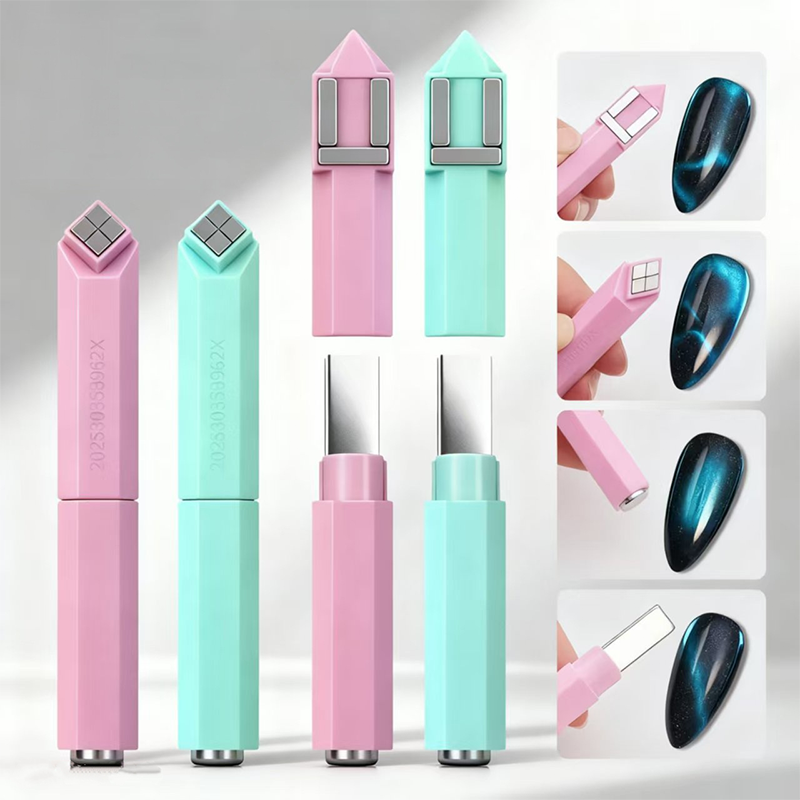 Nail Magnet for Beginner Professional - 4 in 1 Multifunctional Cat Eye Magnet Tool for Nail Art