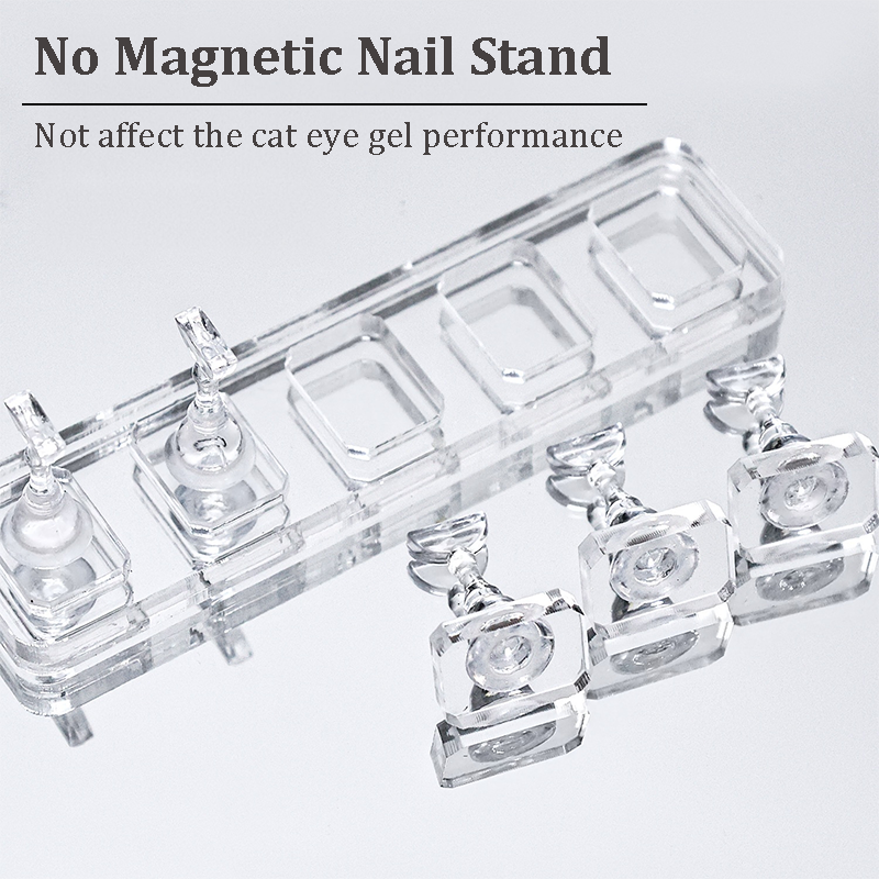 2pcs Acrylic Nail Stands -  False Nails Holder for Beginner Professional Painting Nails Practices Nail Art Kit Accessories, Clear