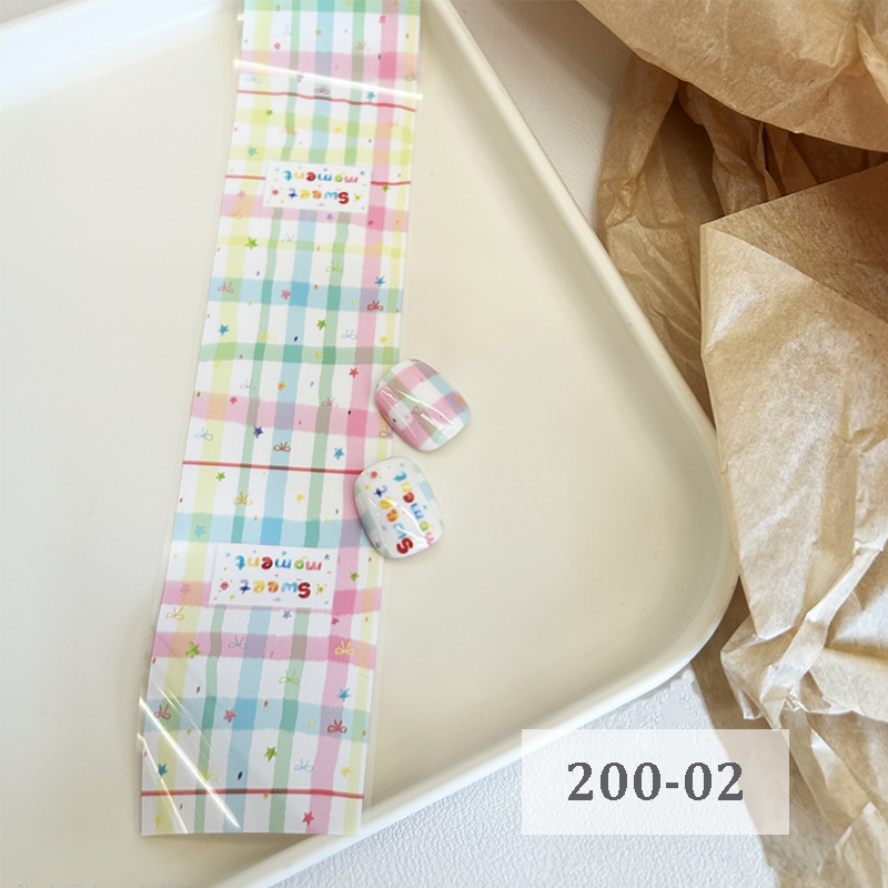 Cute Foil Transfer -1 Roll, 10 Rolls/1 Box Cream Color Korean Collage Nail Art Decals for DIY Decorations Supplies Design