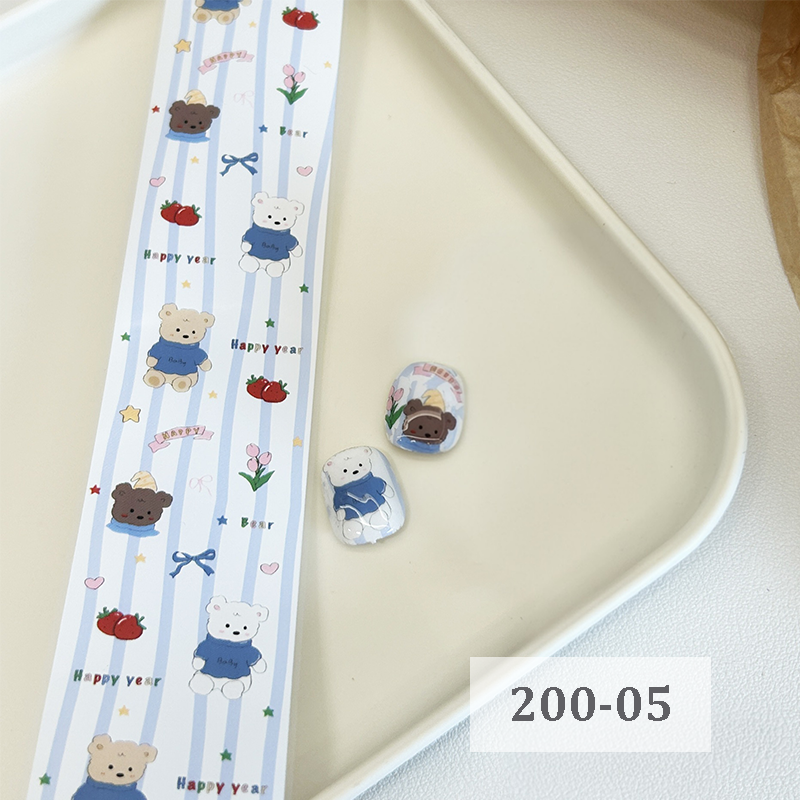 Cute Foil Transfer -1 Roll, 10 Rolls/1 Box Cream Color Korean Collage Nail Art Decals for DIY Decorations Supplies Design