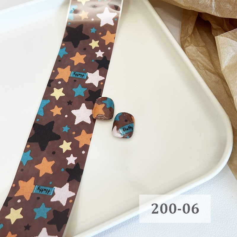 Cute Foil Transfer -1 Roll, 10 Rolls/1 Box Cream Color Korean Collage Nail Art Decals for DIY Decorations Supplies Design