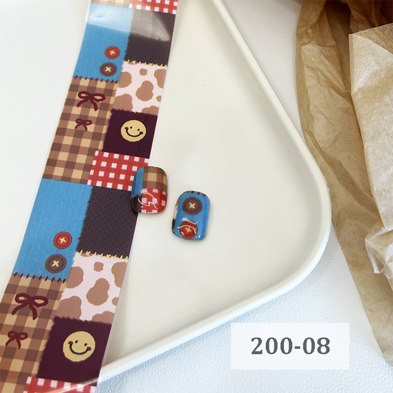 Cute Foil Transfer -1 Roll, 10 Rolls/1 Box Cream Color Korean Collage Nail Art Decals for DIY Decorations Supplies Design