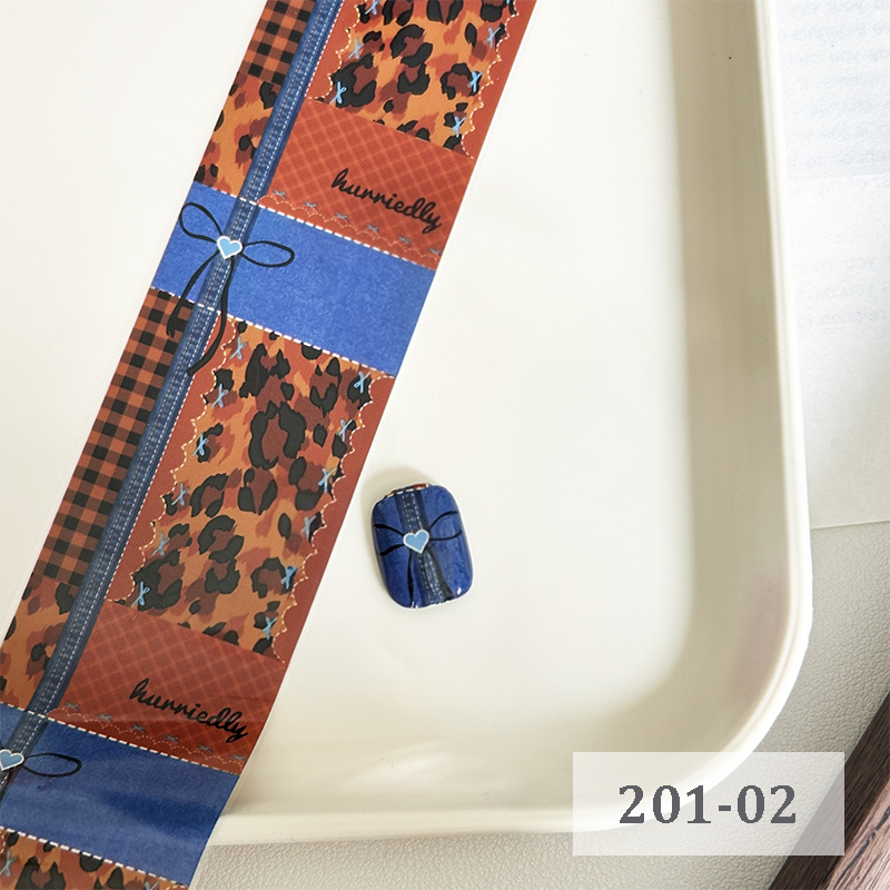 Denim Foil Transfer -1 Roll, 10 Rolls/1 Box Jeans Vintage Chic Nail Art Decals for DIY Decorations Supplies Design