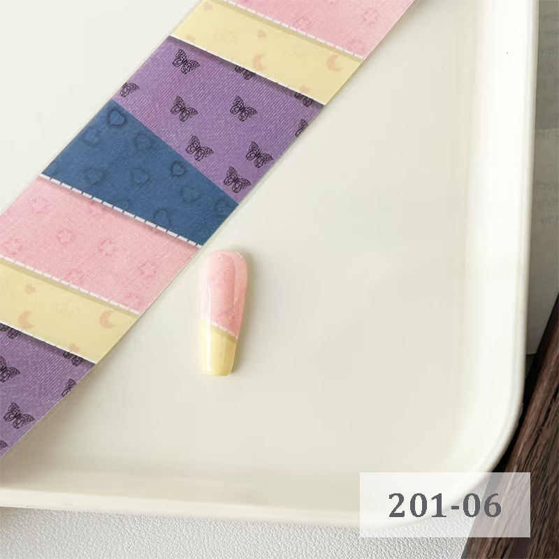 Denim Foil Transfer -1 Roll, 10 Rolls/1 Box Jeans Vintage Chic Nail Art Decals for DIY Decorations Supplies Design