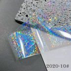 Transparent Iridescent  Foil Transfer -10 Rolls/1 Box Laser Starry Sky Star Holographic Nail Art Decals for DIY Decorations Supplies Design