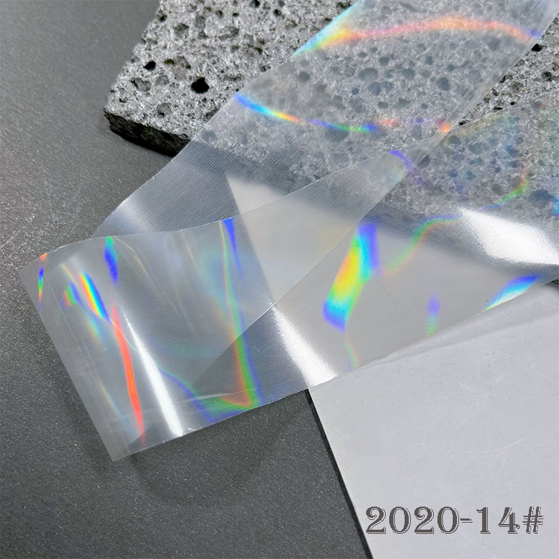 Transparent Iridescent  Foil Transfer -10 Rolls/1 Box Laser Starry Sky Star Holographic Nail Art Decals for DIY Decorations Supplies Design