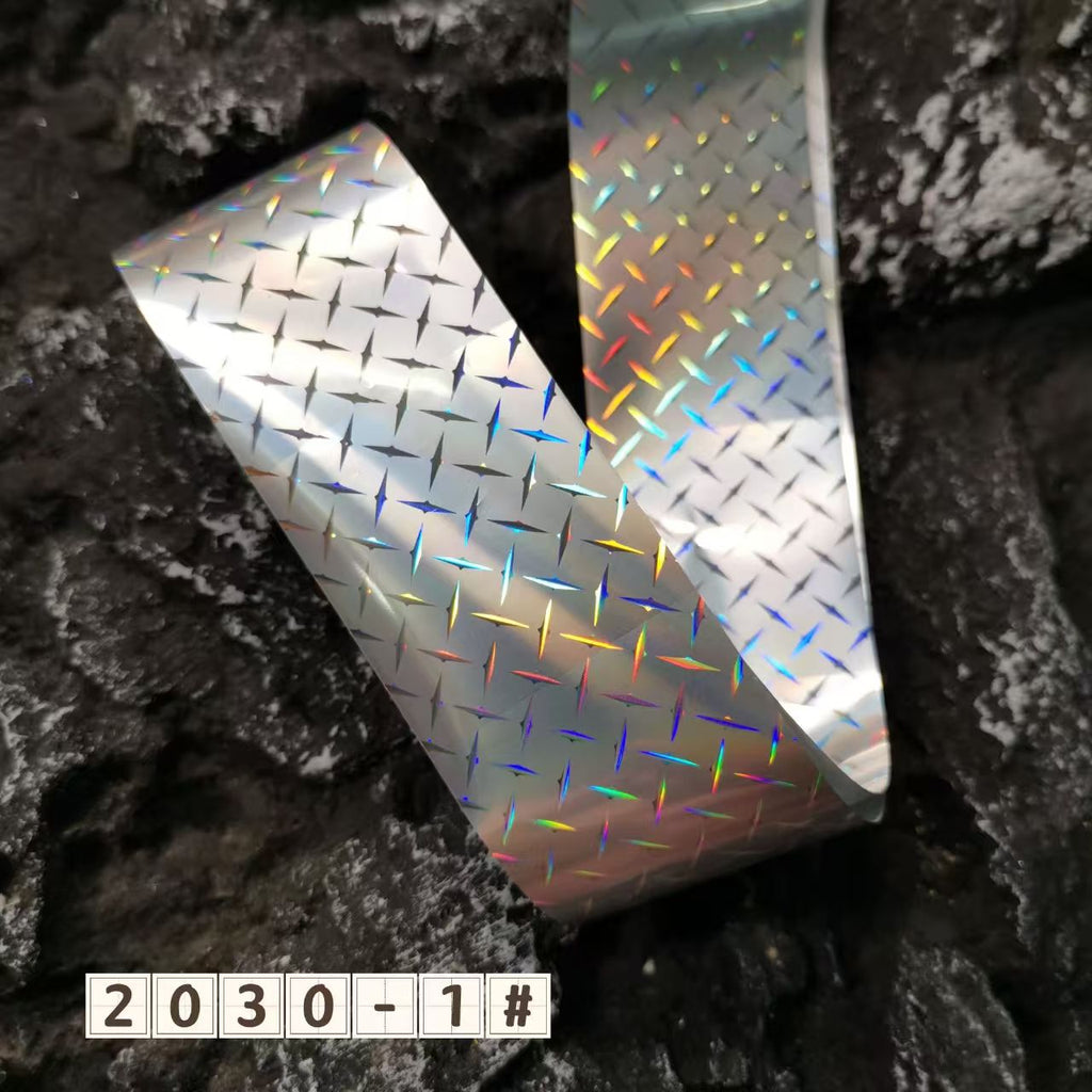 Holographic Foil Transfer -10 Rolls/1 Box Laser Starry Sky Iridescent Star Line Square Dot Nail Art Decals for DIY Decorations Supplies Design