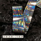 Holographic Foil Transfer -10 Rolls/1 Box Laser Starry Sky Iridescent Star Line Square Dot Nail Art Decals for DIY Decorations Supplies Design