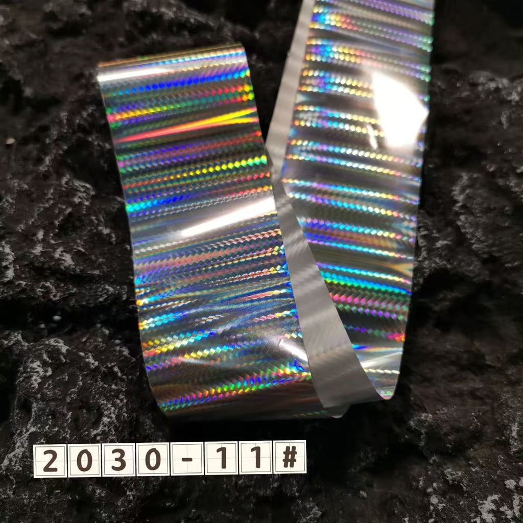 Holographic Foil Transfer -10 Rolls/1 Box Laser Starry Sky Iridescent Star Line Square Dot Nail Art Decals for DIY Decorations Supplies Design