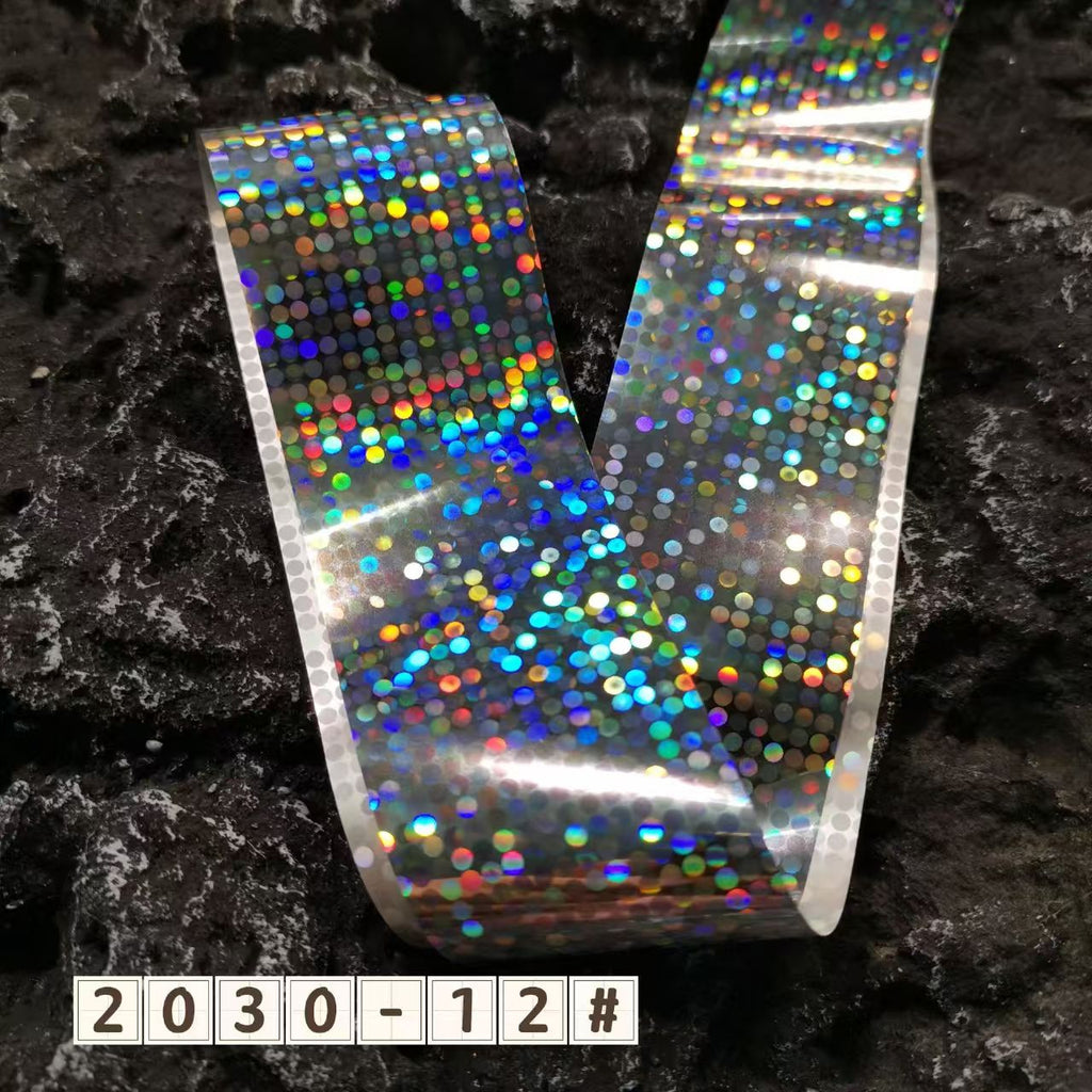 Holographic Foil Transfer -10 Rolls/1 Box Laser Starry Sky Iridescent Star Line Square Dot Nail Art Decals for DIY Decorations Supplies Design