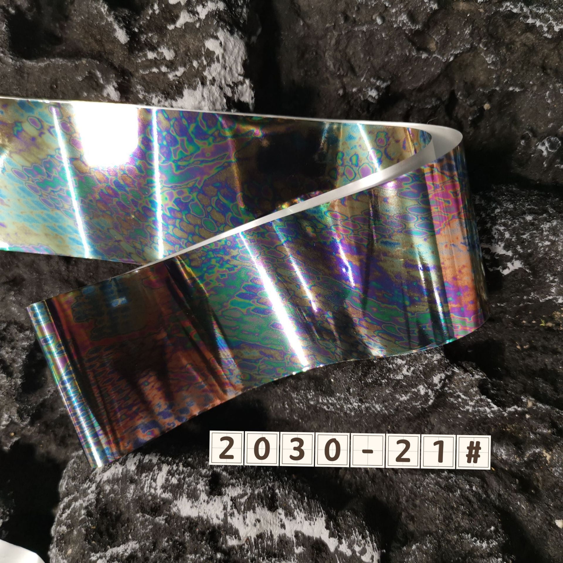 Holographic Foil Transfer -10 Rolls/1 Box Laser Starry Sky Iridescent Star Line Square Dot Nail Art Decals for DIY Decorations Supplies Design