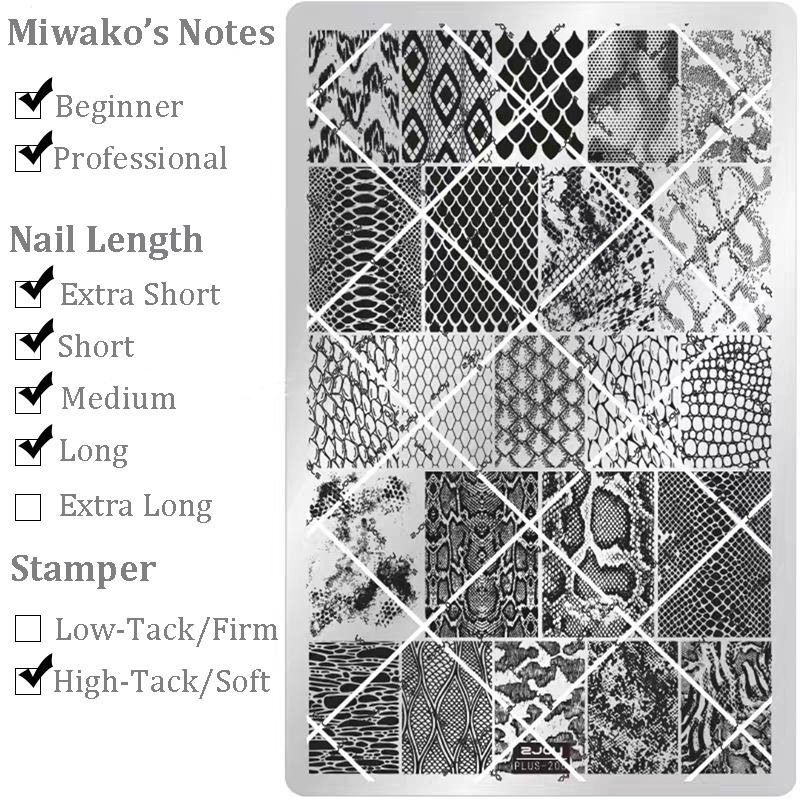 Animal Prints Stamping Plate - Leopard Zebra Cow  Nail Art for DIY Manicure Salon Design Supplies Tools