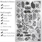 Animal Prints Stamping Plate - Leopard Zebra Cow  Nail Art for DIY Manicure Salon Design Supplies Tools