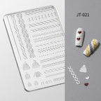 Lace Silicone Mold -Shallow Groove for 3D Effect Embossed Stickers, Nail Art Decoration Carving Templates for DIY Precise Pattern
