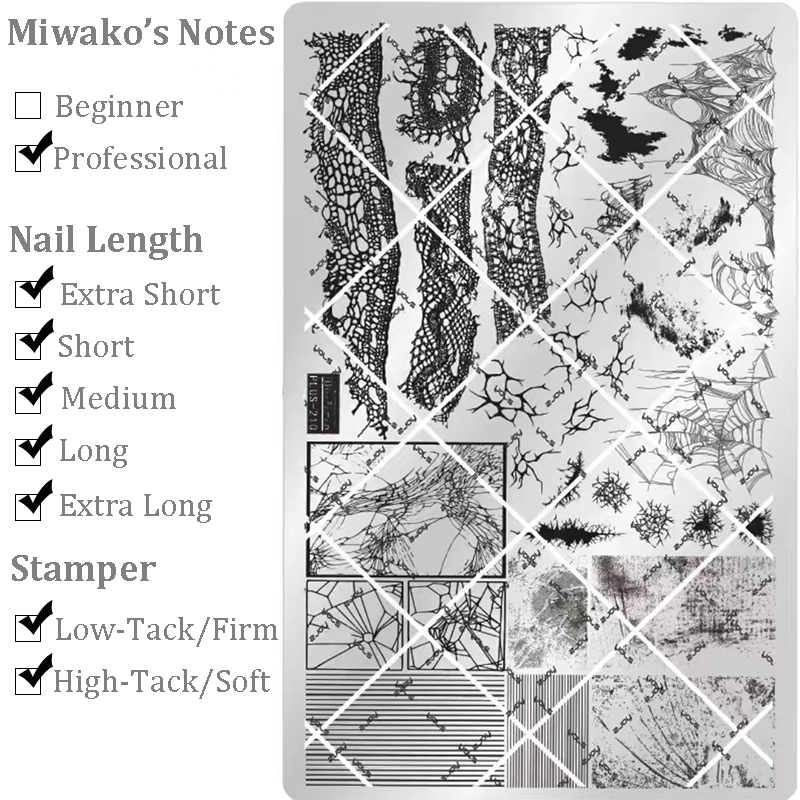 Fabric Stamping Plate - Lace Woolen Nail Art for DIY Manicure Salon Design Supplies Tools