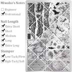 Fabric Stamping Plate - Lace Woolen Nail Art for DIY Manicure Salon Design Supplies Tools