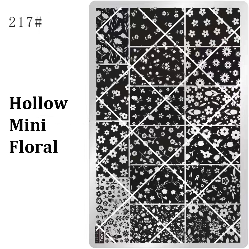 Floral Stamping Plate - Camellia Gardenia Orchid Iris Cute-style Nail Art for DIY Manicure Salon Design Supplies Tools