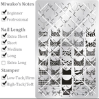 French Tip Stamping Plate - Deep Round Almond Nail Art for DIY Manicure Salon Design Supplies Tools