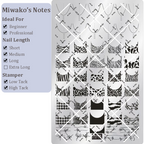 French Tip Stamping Plate - Deep Round Almond Nail Art for DIY Manicure Salon Design Supplies Tools