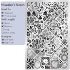 Christmas Stamping Plate - Snowflake Bell Reindeer Tree Nail Art for DIY Manicure Salon Design Supplies Tools