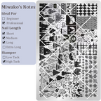 Christmas Stamping Plate - Snowflake Bell Reindeer Tree Nail Art for DIY Manicure Salon Design Supplies Tools