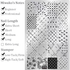 Bow Stamping Plate - Collage Cute Style Nail Art for DIY Manicure Salon Design Supplies Tools