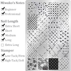 Heart Bow Stamping Plate - Collage Cute Style Nail Art for DIY Manicure Salon Design Supplies Tools