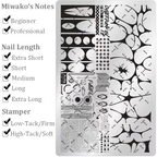 French Tip Stamping Plate - Deep Round Almond Nail Art for DIY Manicure Salon Design Supplies Tools